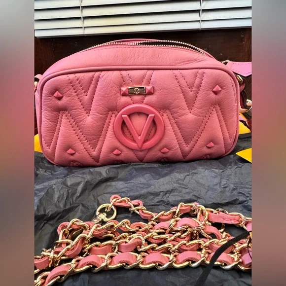 Valentino by Mario Vibrant Pink Crossbody Bag with Tassel - Picture 9 of 14